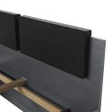 Queen Size Bed 160x200 with Storage and Dark Oak Slatted Frame Tiara Catalog