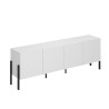 Modern Minimalist White TV Stand with 4 Doors 200x40x69cm Gardon On Sale