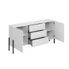 Modern White Sideboard for Dining Room, 2 Doors 3 Drawers - Ducey Offers