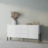 Modern White Sideboard for Dining Room, 2 Doors 3 Drawers - Ducey Sale