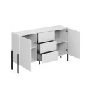 Modern White Sideboard with 2 Doors and 3 Drawers for Kitchen or Dining Room Kinsha Offers
