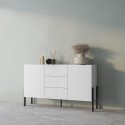 Modern White Sideboard with 2 Doors and 3 Drawers for Kitchen or Dining Room Kinsha Sale