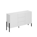 Modern White Sideboard with 2 Doors and 3 Drawers for Kitchen or Dining Room Kinsha On Sale