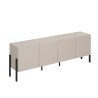 Modern Beige TV Stand with 4 Doors for Living Room - 200x40x69cm Givre On Sale