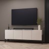 Modern Beige TV Stand with 4 Doors for Living Room - 200x40x69cm Givre Promotion