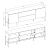 Beige Minimalist Modern Design TV Stand with 2 Doors and 2 Drawers Kaylus Discounts