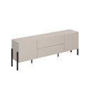 Beige Minimalist Modern Design TV Stand with 2 Doors and 2 Drawers Kaylus On Sale