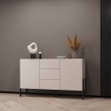 Modern Kitchen Sideboard with 3 Drawers and 2 Doors, Beige, 154x40x89 cm, Autrey Promotion