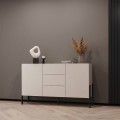 Modern Kitchen Sideboard with 3 Drawers and 2 Doors, Beige, 154x40x89 cm, Autrey Promotion