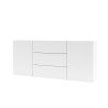 Modern White Sideboard for Living Room with 3 Drawers and 2 Doors, 140x35x63cm Mehdi Catalog