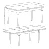 Guilhem Extendable Dining Table 160-240x90cm Classic White Oak Wood Catalog