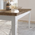 Guilhem Extendable Dining Table 160-240x90cm Classic White Oak Wood Offers