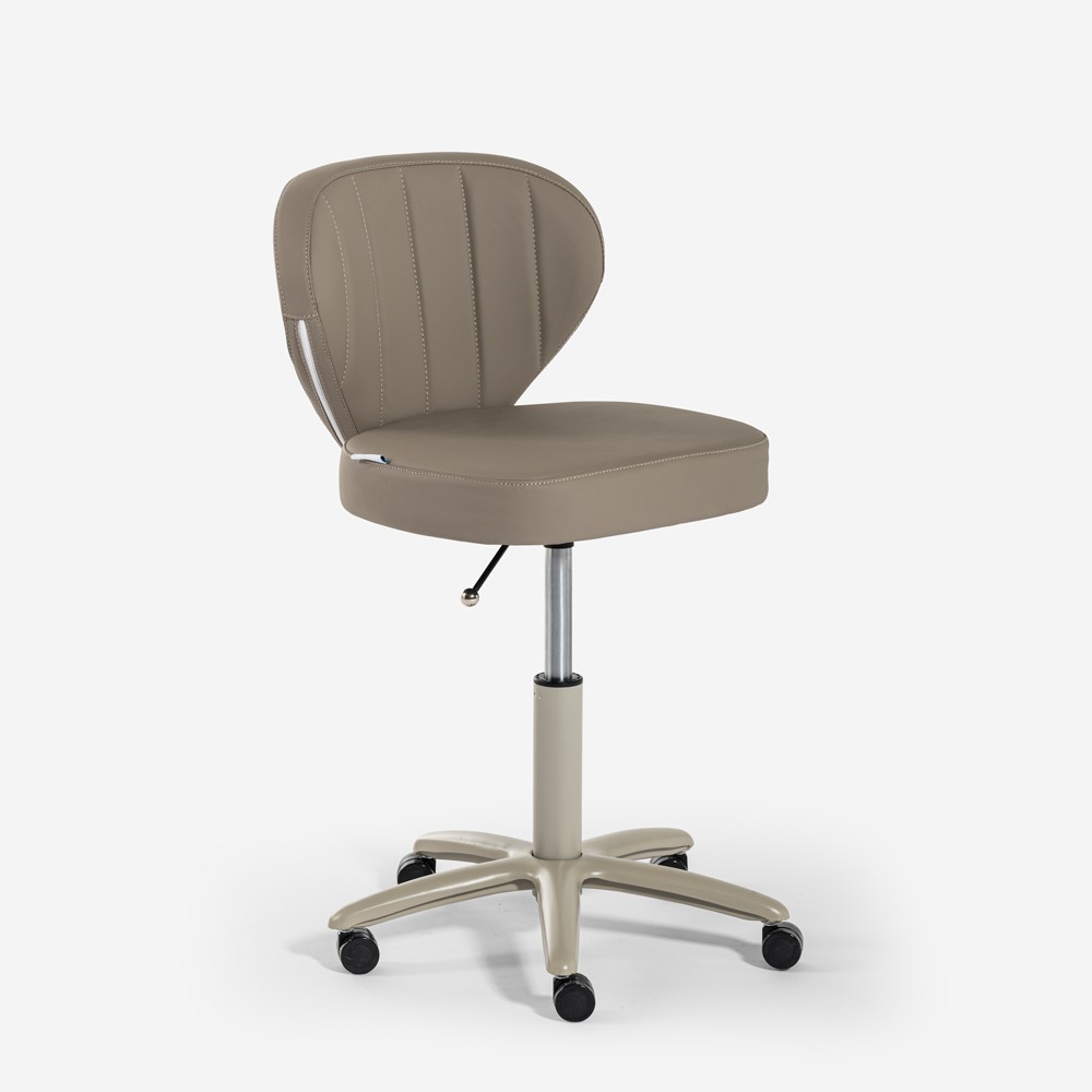 Akiko Adjustable Swivel Stool with Backrest for Reception or Salon