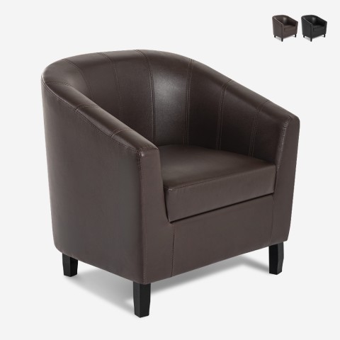 Armchair in leatherette for elegant classic living room Cookie Promotion