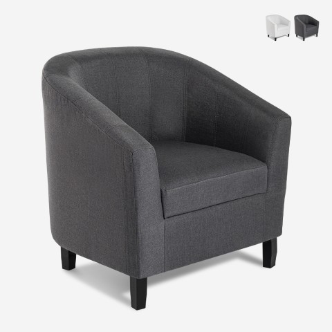 Armchair with classic design living room tub in fabric Cookie Class Promotion