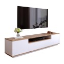 Modern Design 3 Doors TV Stand 180cm White Wood Nirrat On Sale