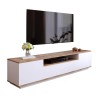 Modern Design 3 Doors TV Stand 180cm White Wood Nirrat On Sale
