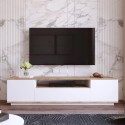 Modern Design 3 Doors TV Stand 180cm White Wood Nirrat Sale