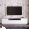 Modern Design 3 Doors TV Stand 180cm White Wood Nirrat Sale