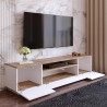 Modern Design 3 Doors TV Stand 180cm White Wood Nirrat Offers
