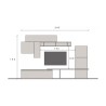 Infinity 06 Modern Entertainment Wall Unit, White, Gray, Black On Sale