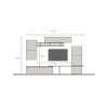 Contemporary White and Gray Wood TV Wall Unit Infinity 19 Offers