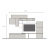 Wall-Mounted TV Unit with Black and White Wooden Shelves Infinity 46 Offers
