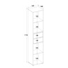 Office Living Room Bookcase, 2 Drawers, 4 Shelves, 36x30x171cm, Reiff Characteristics