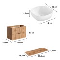 Adel Wood Wall-Mounted Wooden Bathroom Vanity with Sink and Drawers Catalog