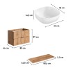 Adel Wood Wall-Mounted Wooden Bathroom Vanity with Sink and Drawers Catalog