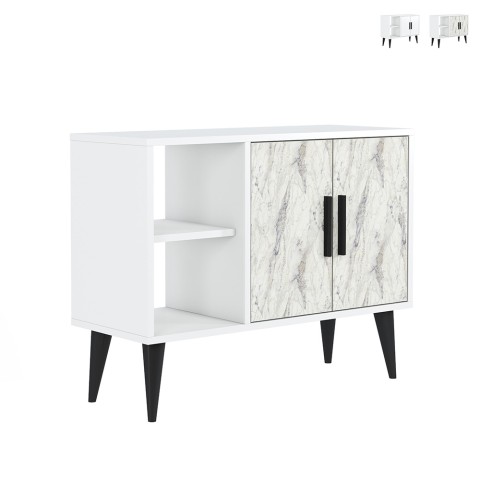White modern shoe cabinet for entryway or living room 90x35x70cm Arizona Promotion