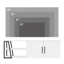 Modern TV Stand, 150 cm, White Gloss Black, 2 Doors, Hyeres Bulk Discounts