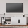 Modern TV Stand, 150 cm, White Gloss Black, 2 Doors, Hyeres Catalog