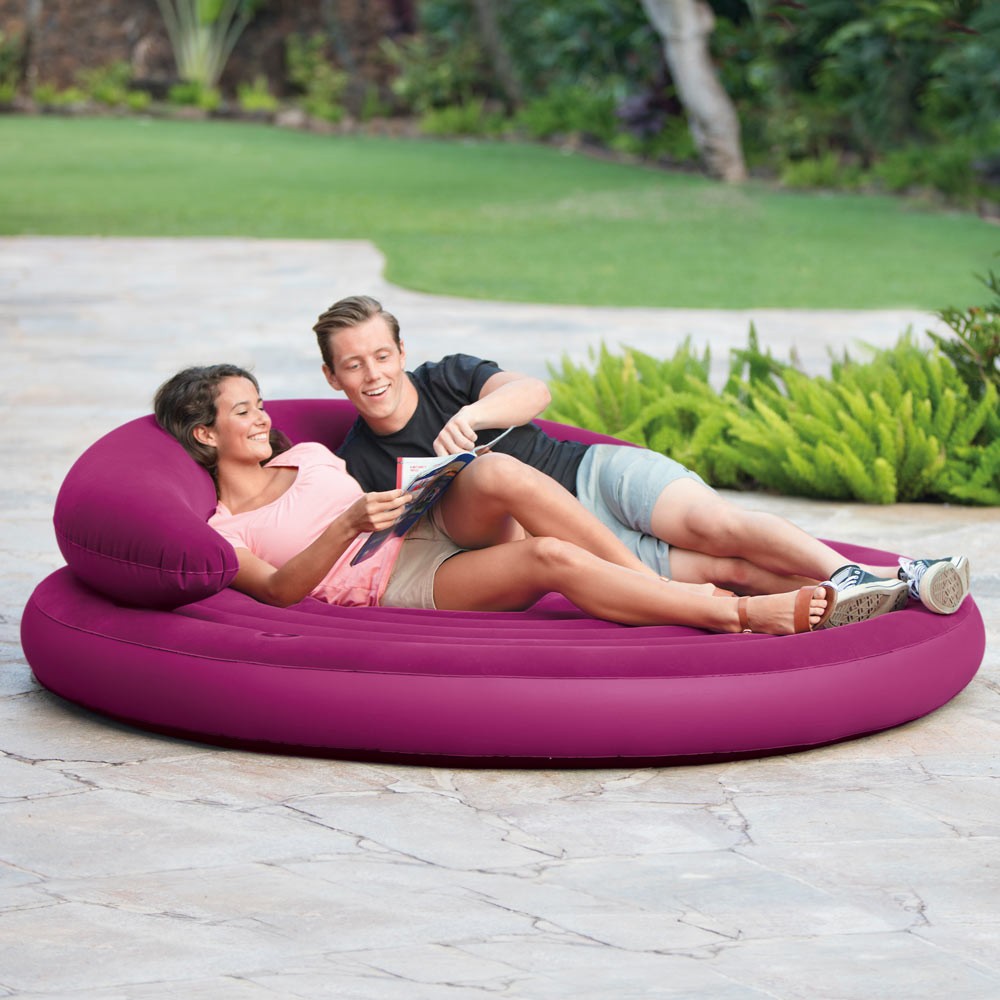 intex inflatable beds round sofa 68881