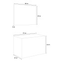 Giulia 80 Wall-Mounted Glossy White Bathroom Vanity 80 cm with Sink and 2 Wooden Doors Sale