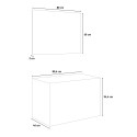 White Wall-Mounted Bathroom Vanity 80 cm with Countertop Basin City 80 Offers