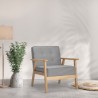 Vintage Scandinavian retro design wooden armchair chair with armrests Hage Choice Of