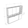 Kando E White Horizontal Single Murphy Bed with Mattress, Space-Saving Design Measures