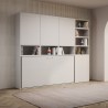 Kando E White Horizontal Single Murphy Bed with Mattress, Space-Saving Design Discounts
