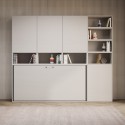 Kando E White Horizontal Single Murphy Bed with Mattress, Space-Saving Design Catalog