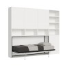 Kando E White Horizontal Single Murphy Bed with Mattress, Space-Saving Design On Sale