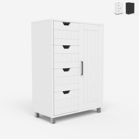 4-drawer Cabinet with 2 Shelves for Bathroom and Bedroom Rendel Promotion