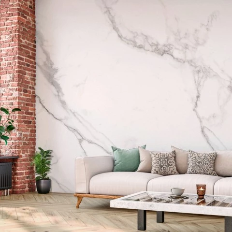 8 x Decorative Sound-absorbing Panels 240x60cm Carrara Marble Effect Promotion