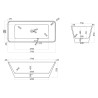 Arkoi Modern Freestanding Rectangular Clawfoot Bathtub 170x75 Discounts