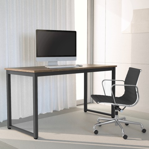 Modern metal industrial office desk 140x60 design Milwaukee Promotion