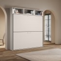 Modern Space-Saving White Murphy Bunk Bed Kando L Sale