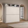 Modern Space-Saving White Murphy Bunk Bed Kando L Sale