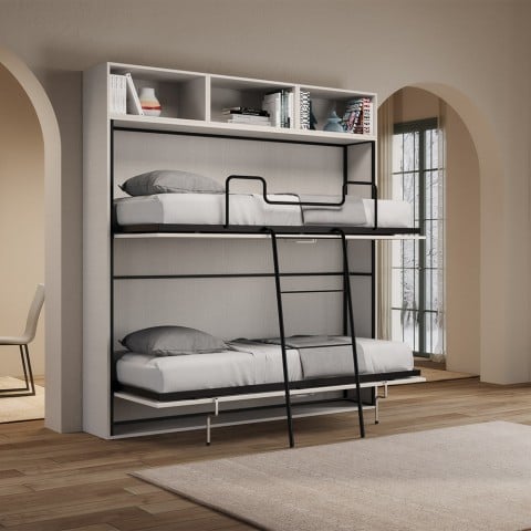 Modern white space-saving foldaway bunk bed Kando L Promotion