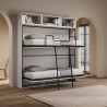 Modern Space-Saving White Murphy Bunk Bed Kando L Promotion