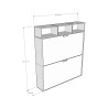 Modern Space-Saving White Murphy Bunk Bed Kando L Choice Of